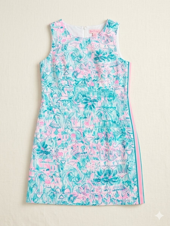 Lilly Pulitzer Dresses & Skirts - Lilly Pulitzer Mila Stretch Shift Dress Colorful Camelflage Size 16 NWT